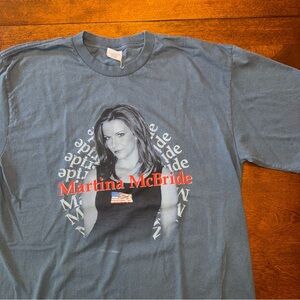 Martina McBride blue cotton short sleeve concert t-shirt vintage XL